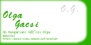 olga gacsi business card